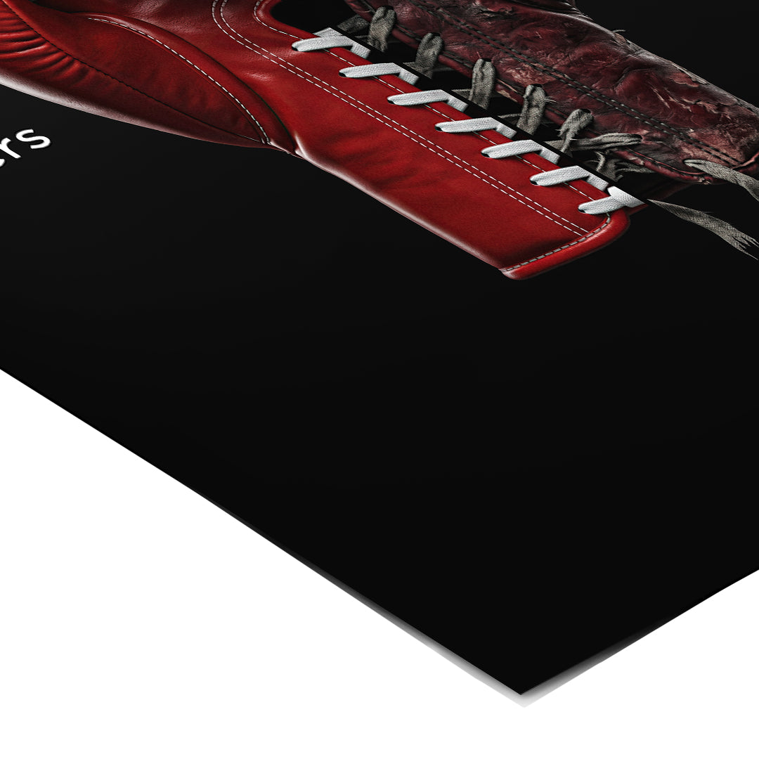 Eckdetail des Posters Talkers Vs Doers Boxing