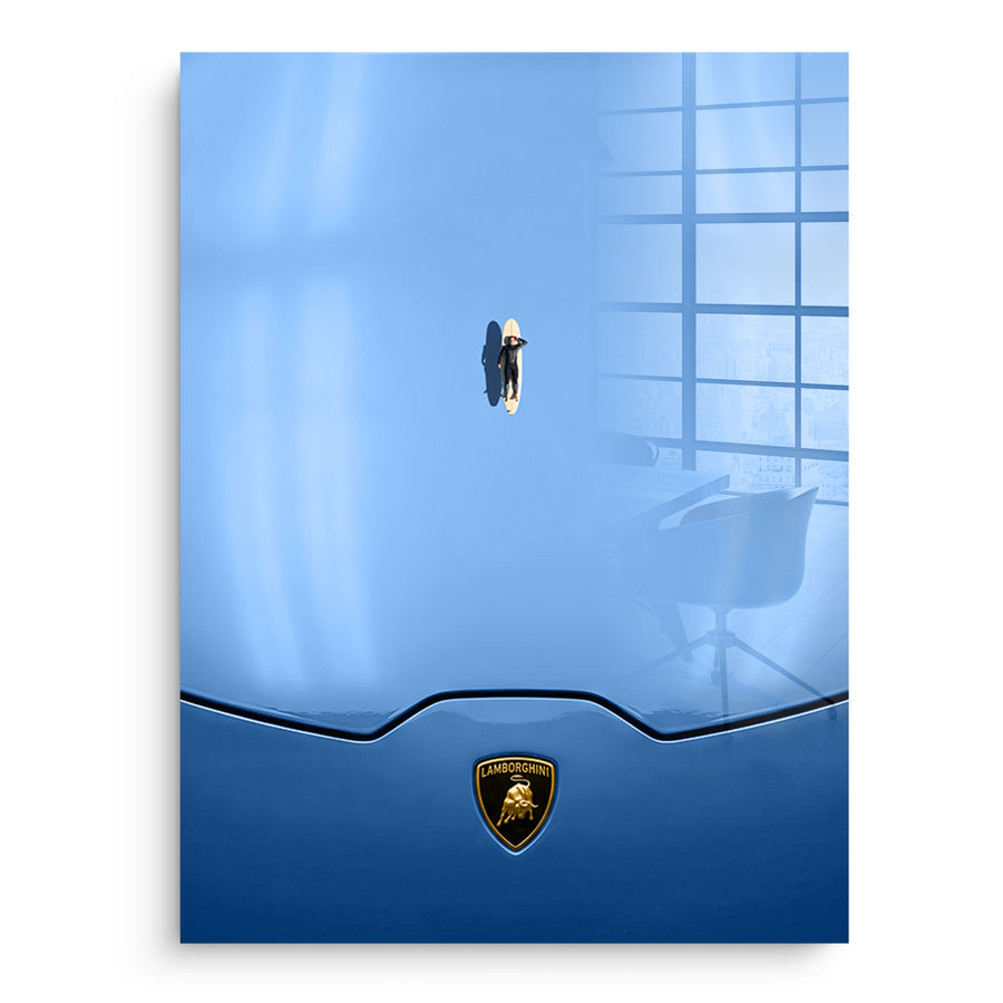 Surfing on the Hood - Acrylglas – Vorderseite