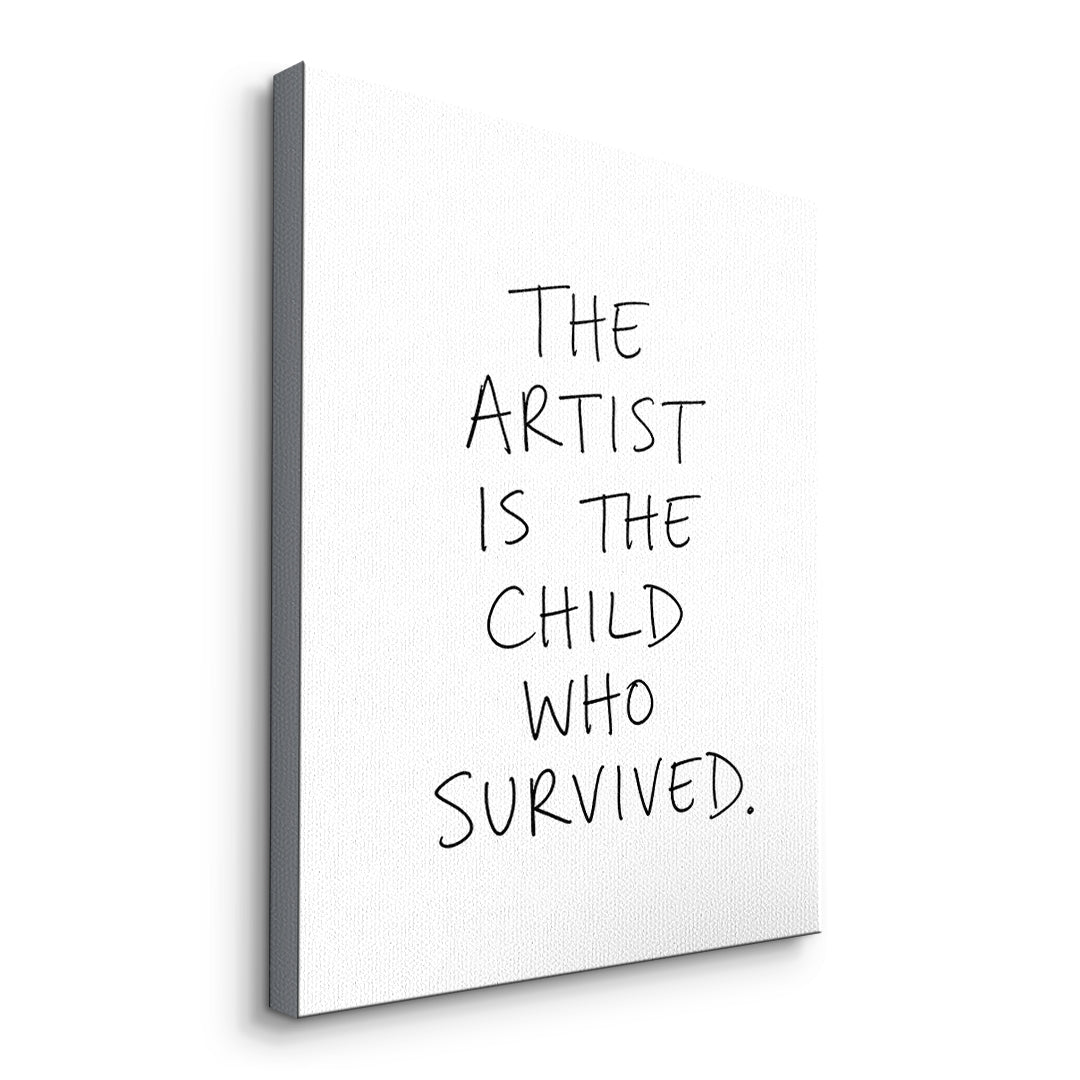 DOTCOMCANVAS Survived Leinwandbild Seitenansicht ohne Rahmen