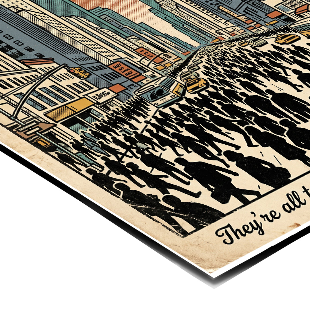 Eckdetail des Posters Nobody Is Thinking About You