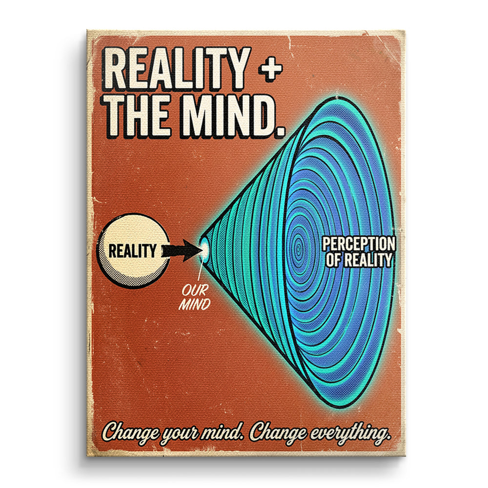 DOTCOMCANVAS Leinwandbild Reality + The Mind ohne Rahmen