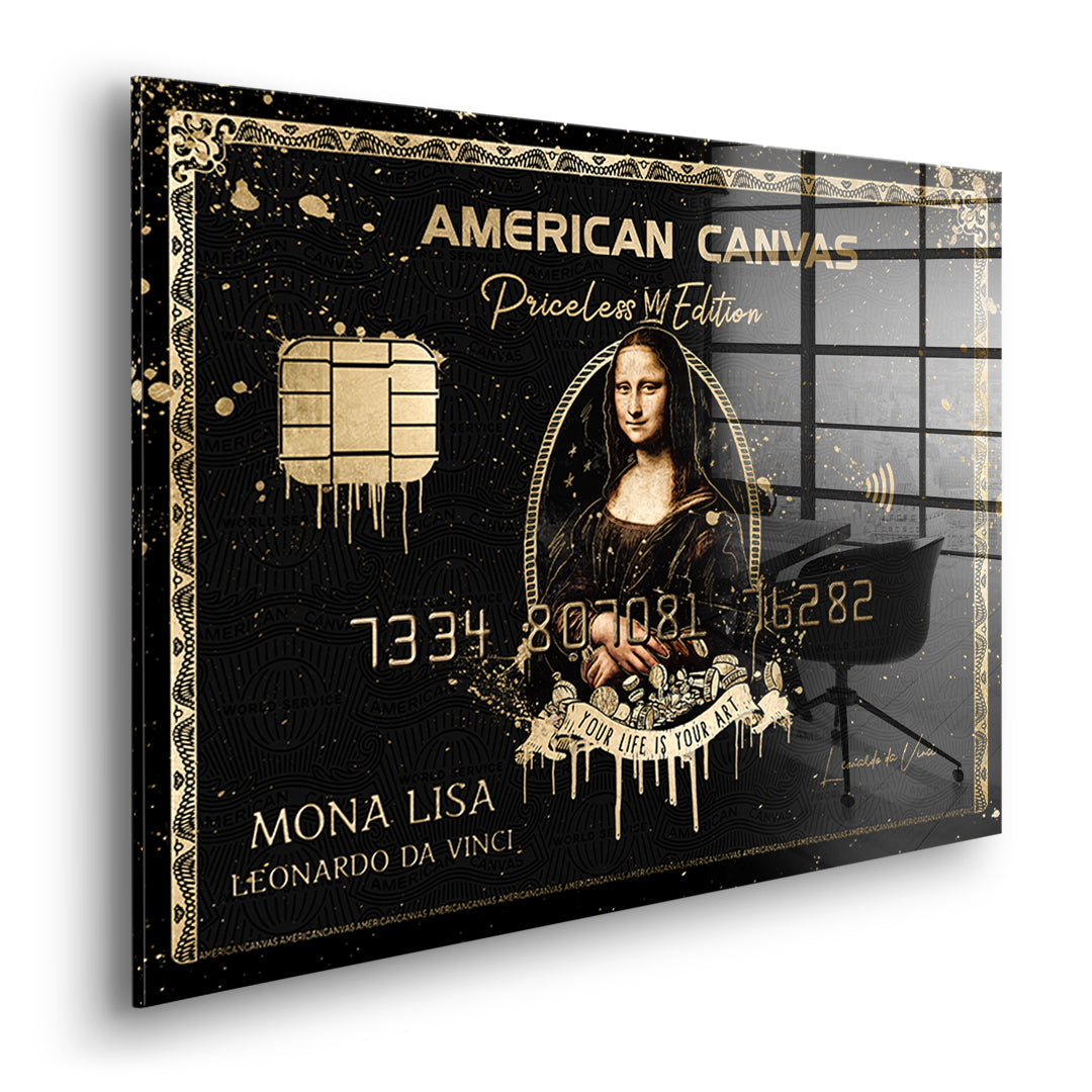 Seitenansicht des Acrylglasbilds Royal American Canvas Mona Lisa ohne Rahmen