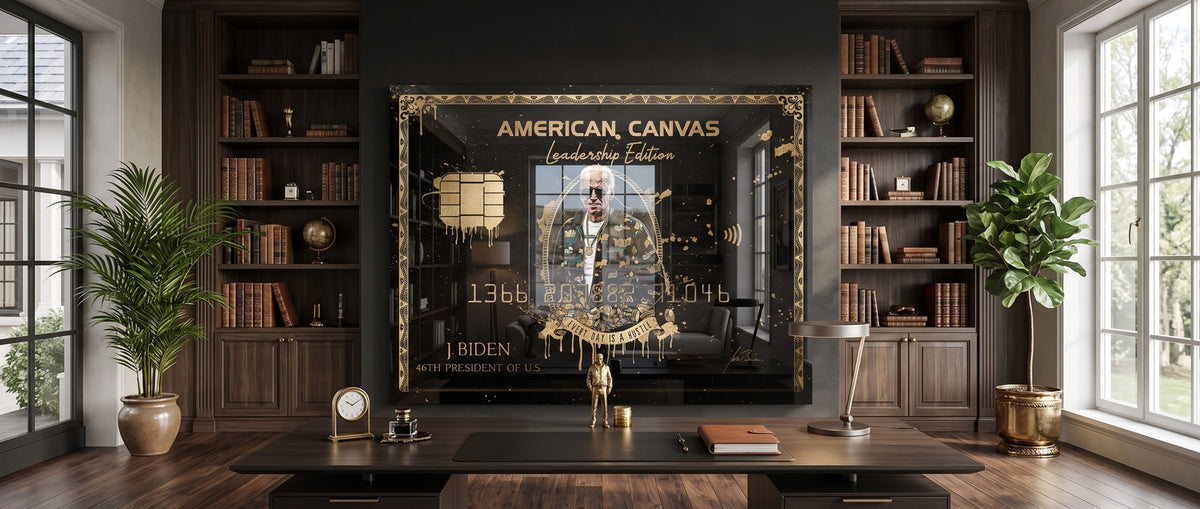 Acrylglasbild Royal American Canvas – Joe Biden Website Banner