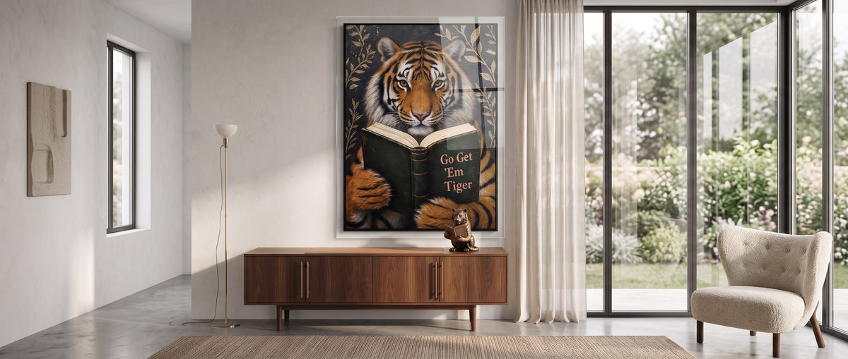 Leinwandbild Go Get 'Em Tiger Website Banner