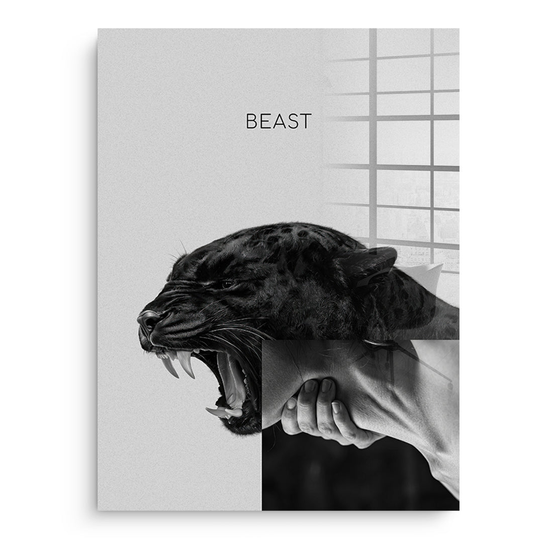 DOTCOMCANVAS Acrylglasbild Beast Grey ohne Rahmen