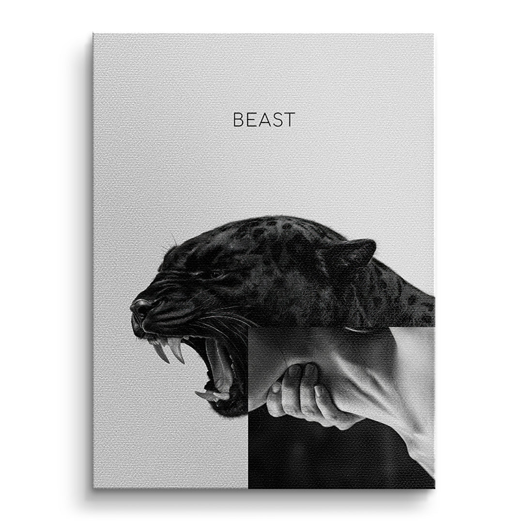 DOTCOMCANVAS Leinwandbild Beast Grey ohne Rahmen