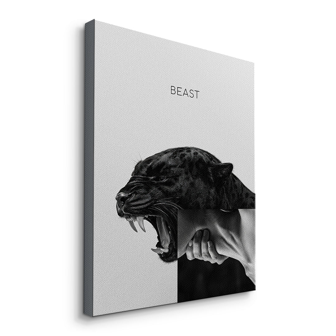 Seitenansicht des Leinwandbilds Beast Grey ohne Rahmen