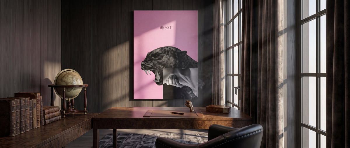 Leinwandbild Beast Pink Website Banner