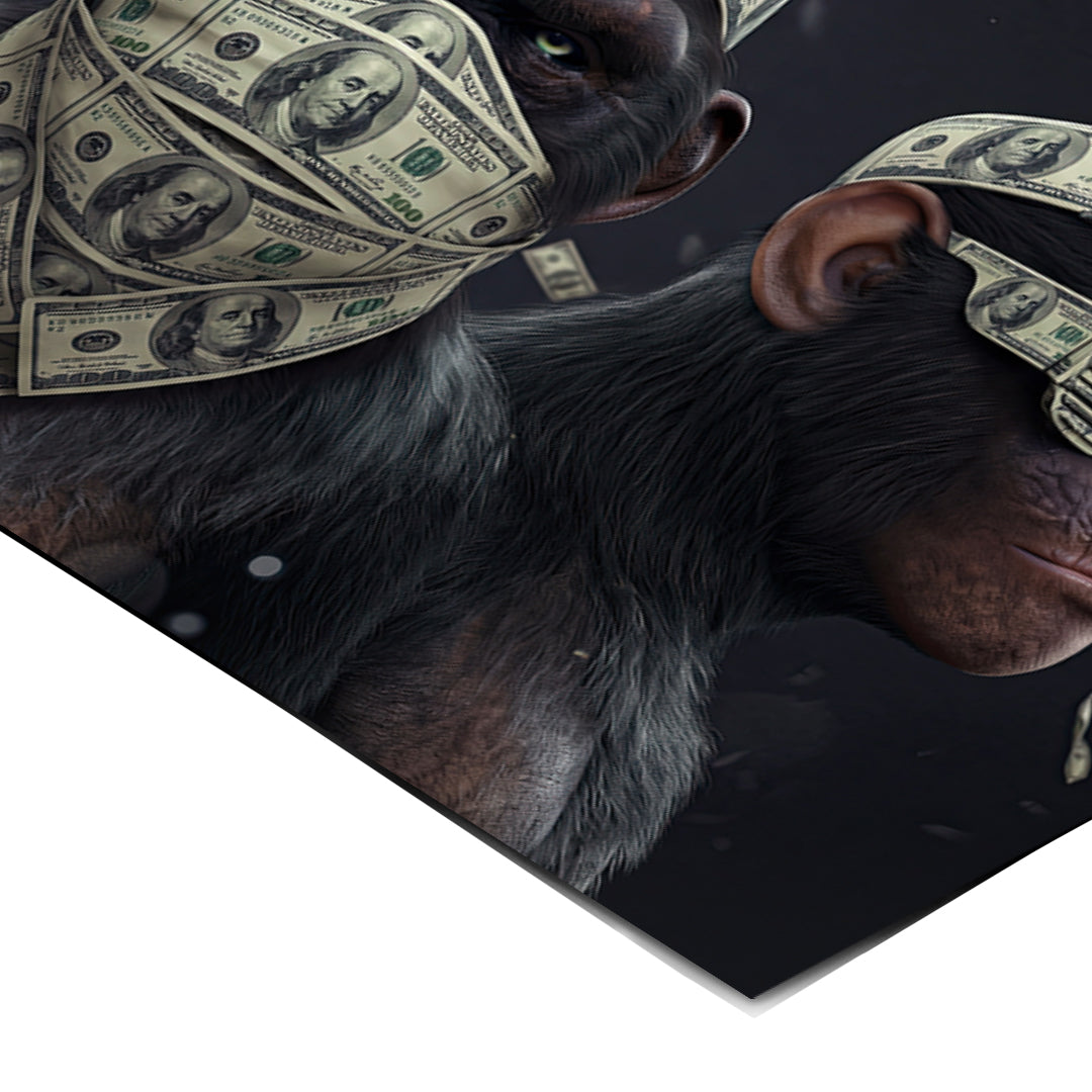 Eckdetail des Posters Three Wise Monkeys