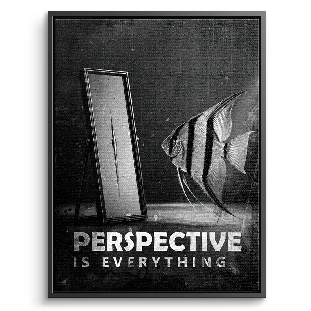 DOTCOMCANVAS Leinwandbild Perspective Is Everything (Englisch) im schwarzen Premium-Rahmen