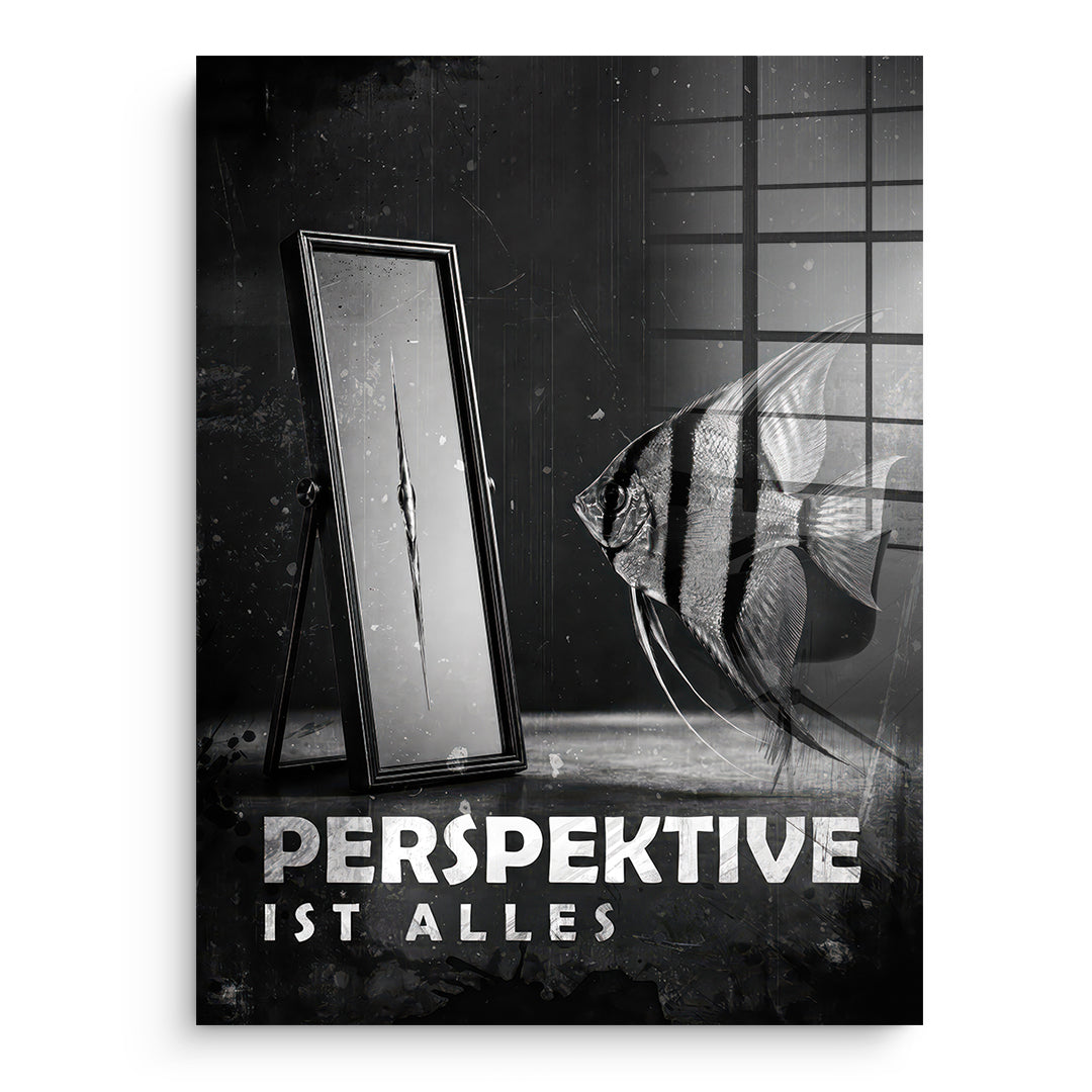 DOTCOMCANVAS Acrylglasbild Perspective Is Everything (Deutsch) ohne Rahmen