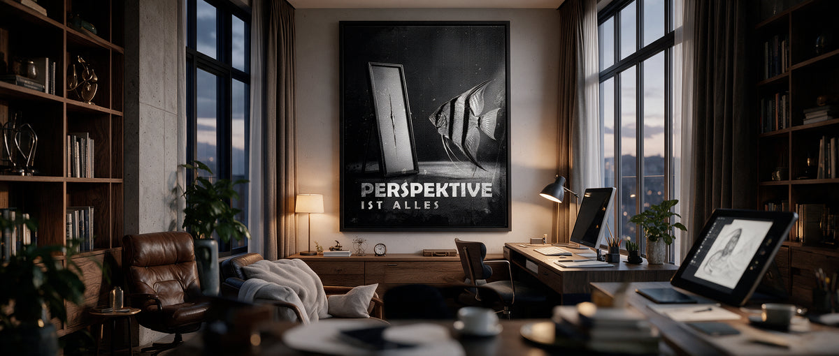 Leinwandbild Perspective Is Everything (Deutsch) Website Banner
