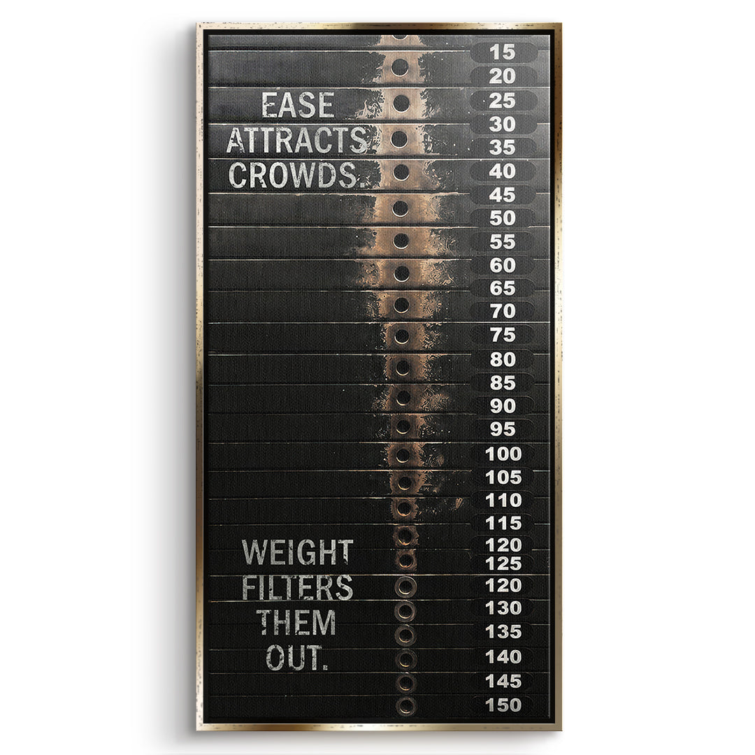 DOTCOMCANVAS Leinwandbild Weight Filter im goldenen Premium-Rahmen