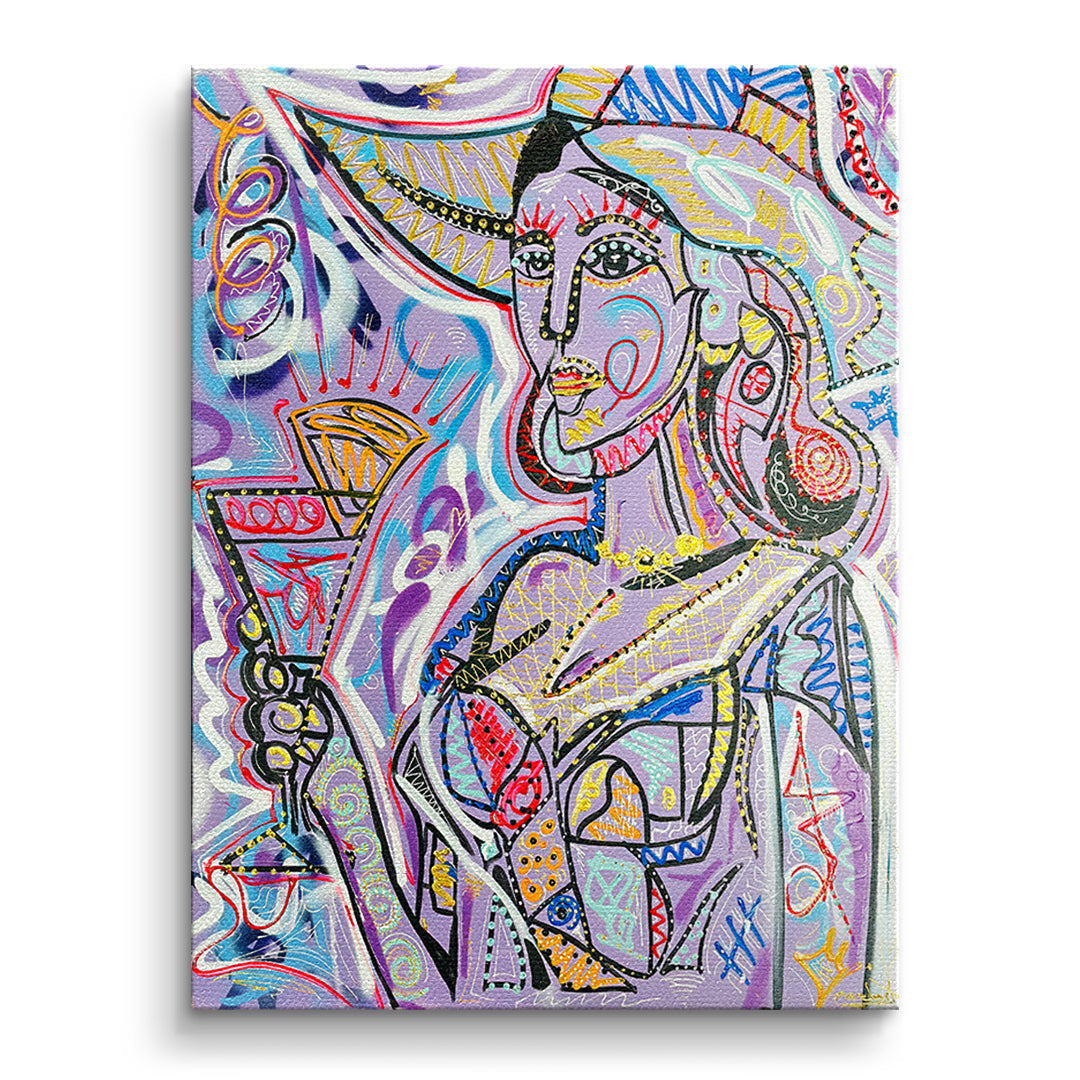 DOTCOMCANVAS Leinwandbild Cubist Cocktail Hour ohne Rahmen