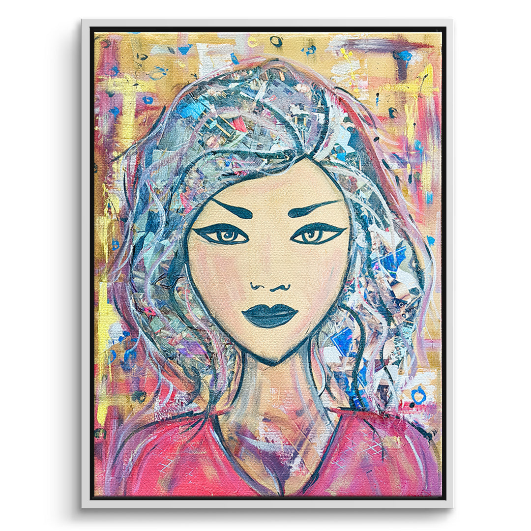DOTCOMCANVAS Leinwandbild Headlines And Dreams im weißen Premium-Rahmen