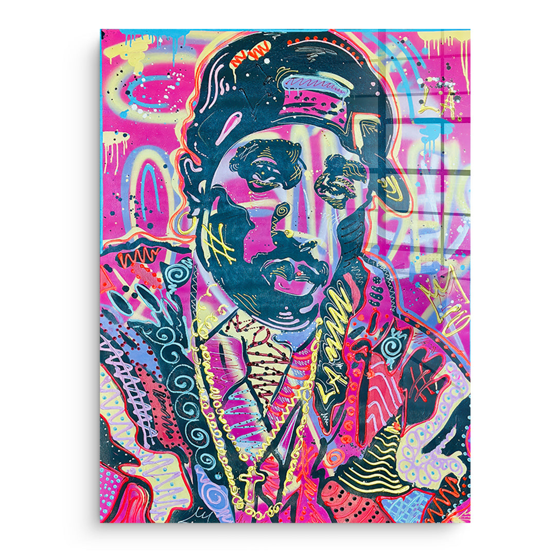 DOTCOMCANVAS Acrylglasbild Neon Gentleman ohne Rahmen