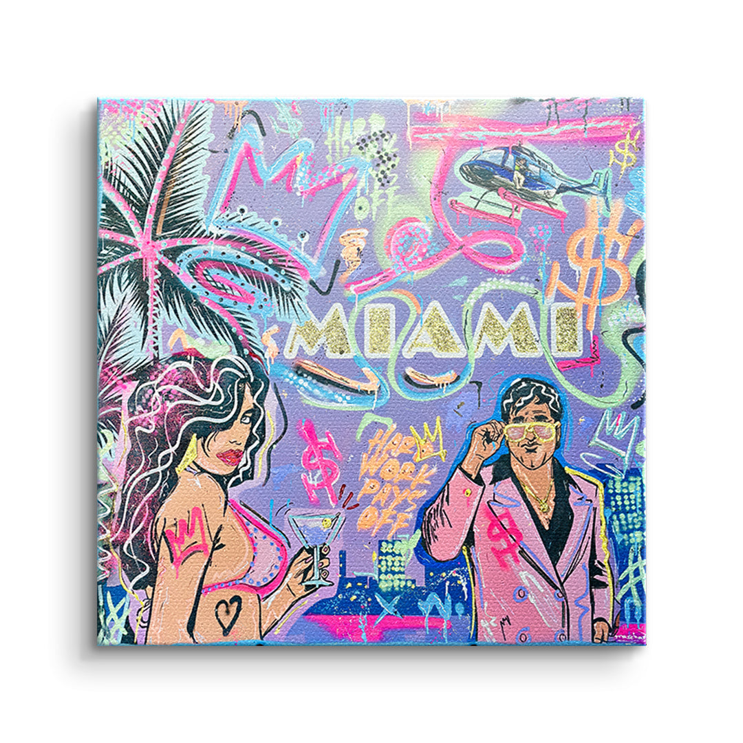 DOTCOMCANVAS Leinwandbild Miami Money ohne Rahmen