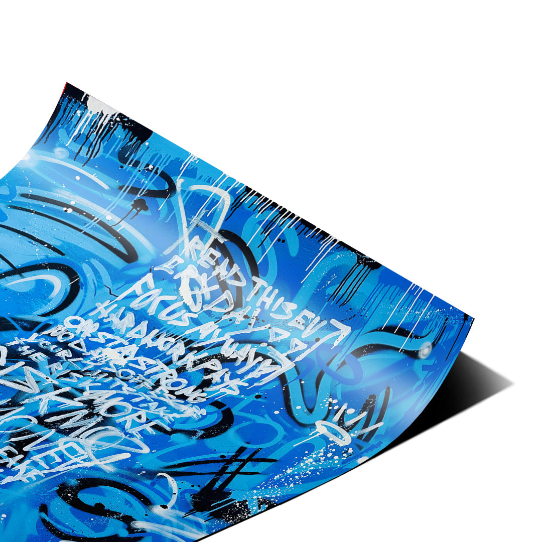 Eckdetail des Posters More Risk More Money