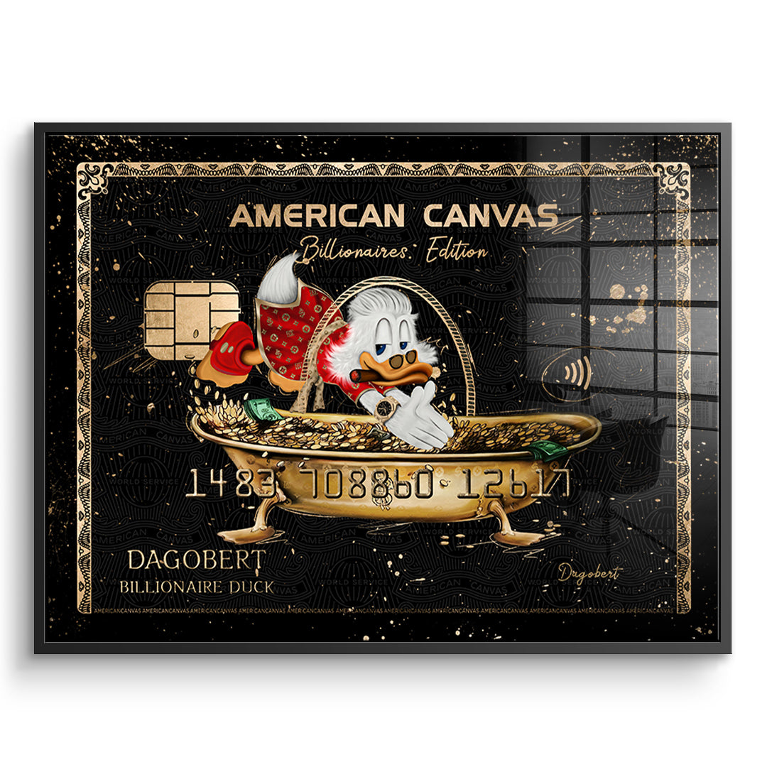 DOTCOMCANVAS Acrylglasbild American Canvas Billionaires Edition im schwarzen Premium-Rahmen