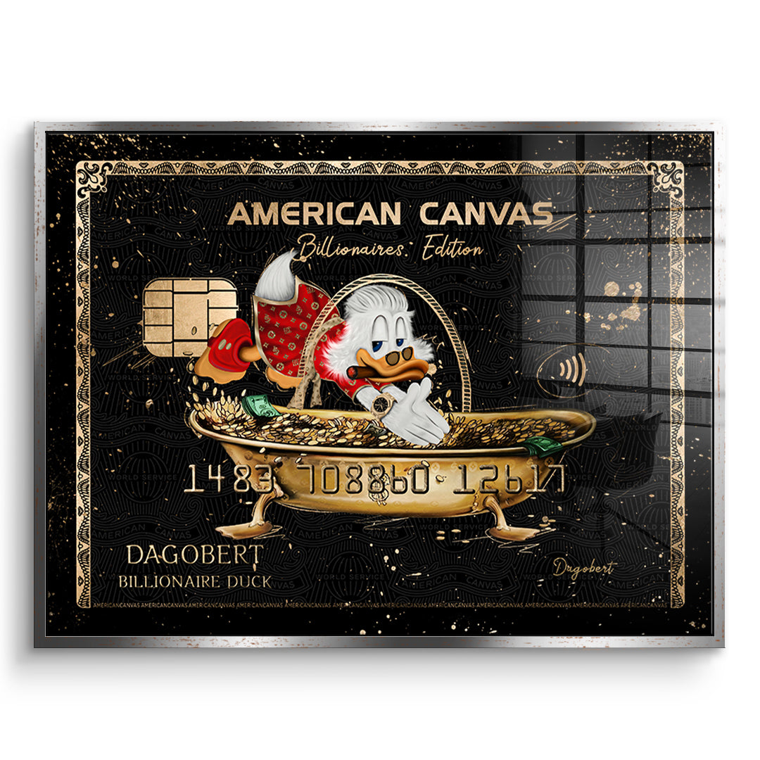 DOTCOMCANVAS Acrylglasbild American Canvas Billionaires Edition im silbernen Premium-Rahmen