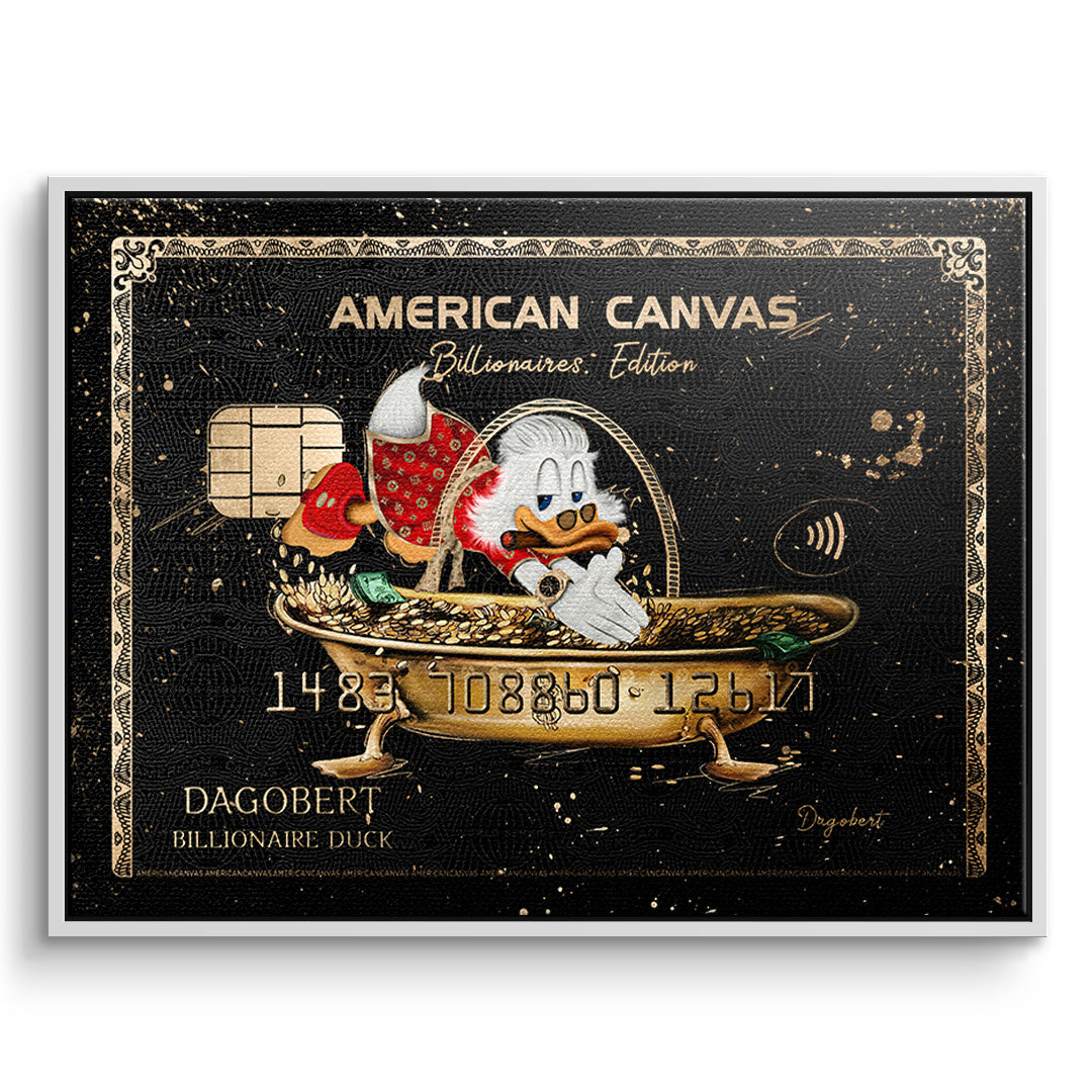 DOTCOMCANVAS Leinwandbild American Canvas Billionaires Edition im weißen Premium-Rahmen