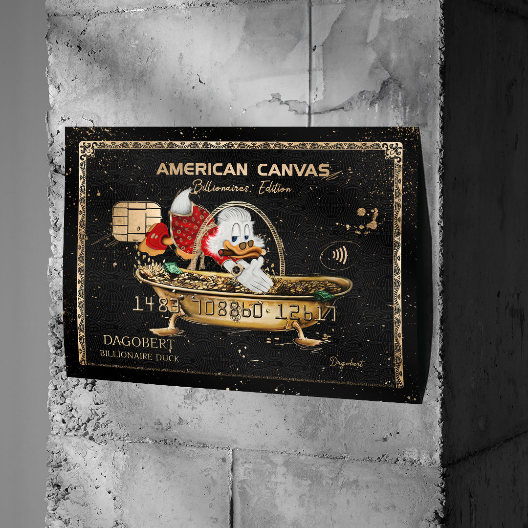 Poster American Canvas Billionaires Edition an einer Betonwand