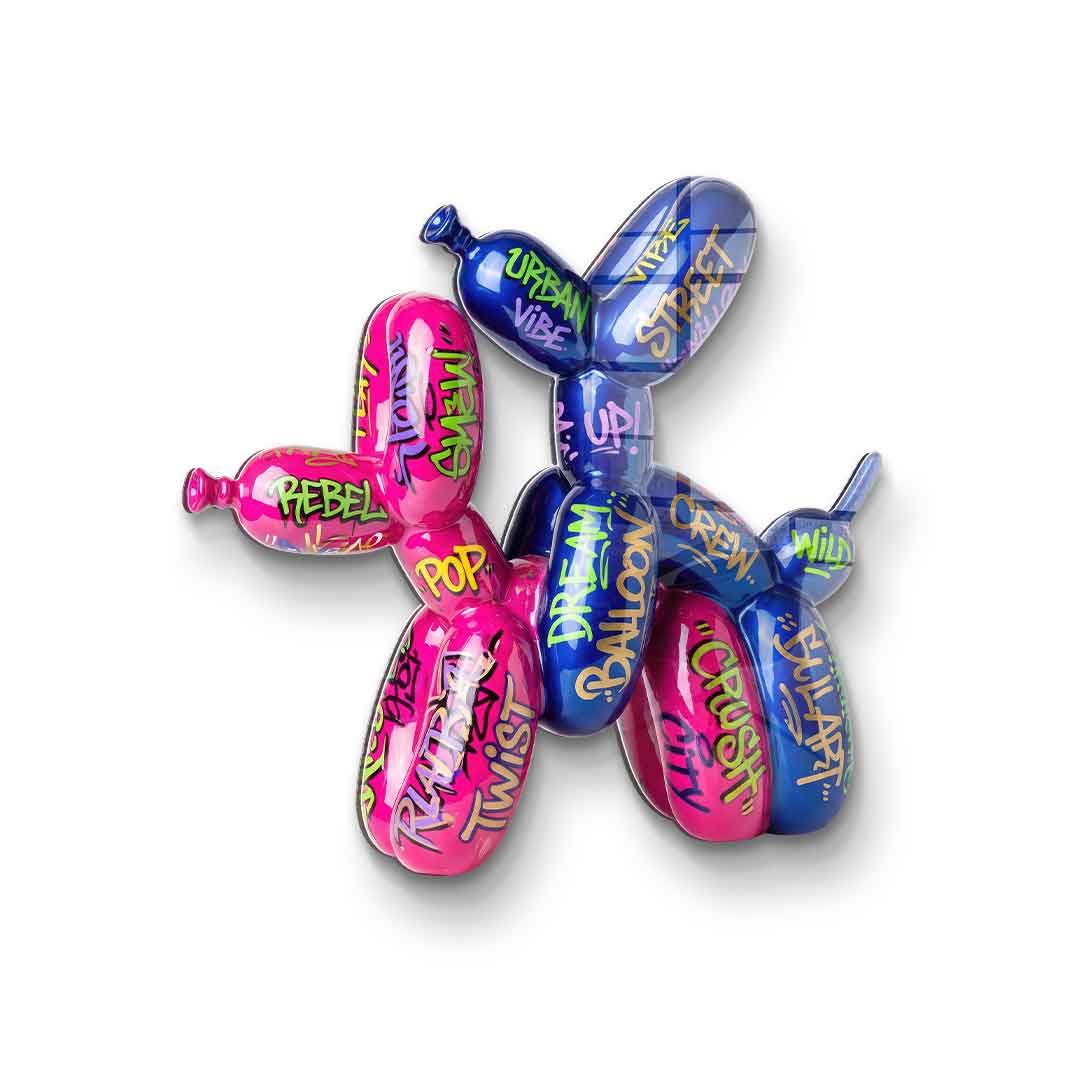 DOTCOMCANVAS Wandskulptur Bubble Dog Graffiti aus Acrylglas