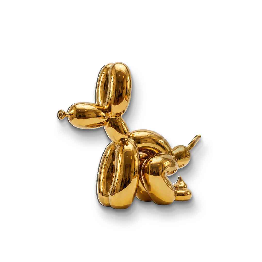 DOTCOMCANVAS Wandskulptur Bubble Dog Gold aus Acrylglas