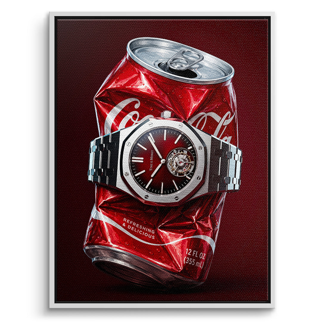 DOTCOMCANVAS Leinwandbild Crushed Red im weißen Premium-Rahmen