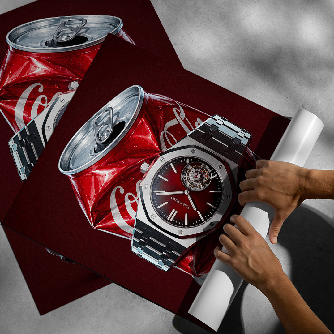Aufgerolltes Poster Crushed Red