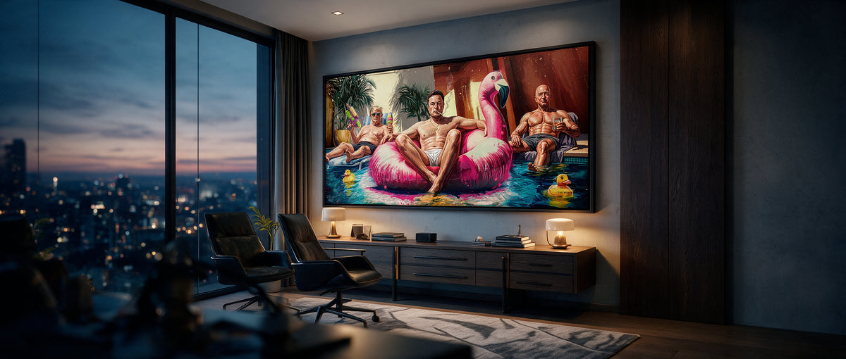 Leinwandbild Pool Friends Banner