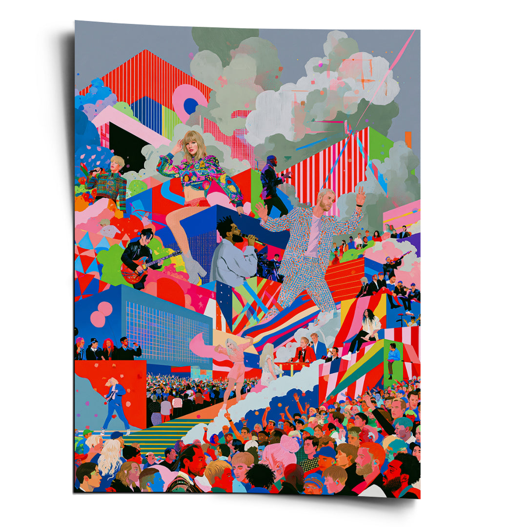 DOTCOMCANVAS Poster Pop Stage Collage