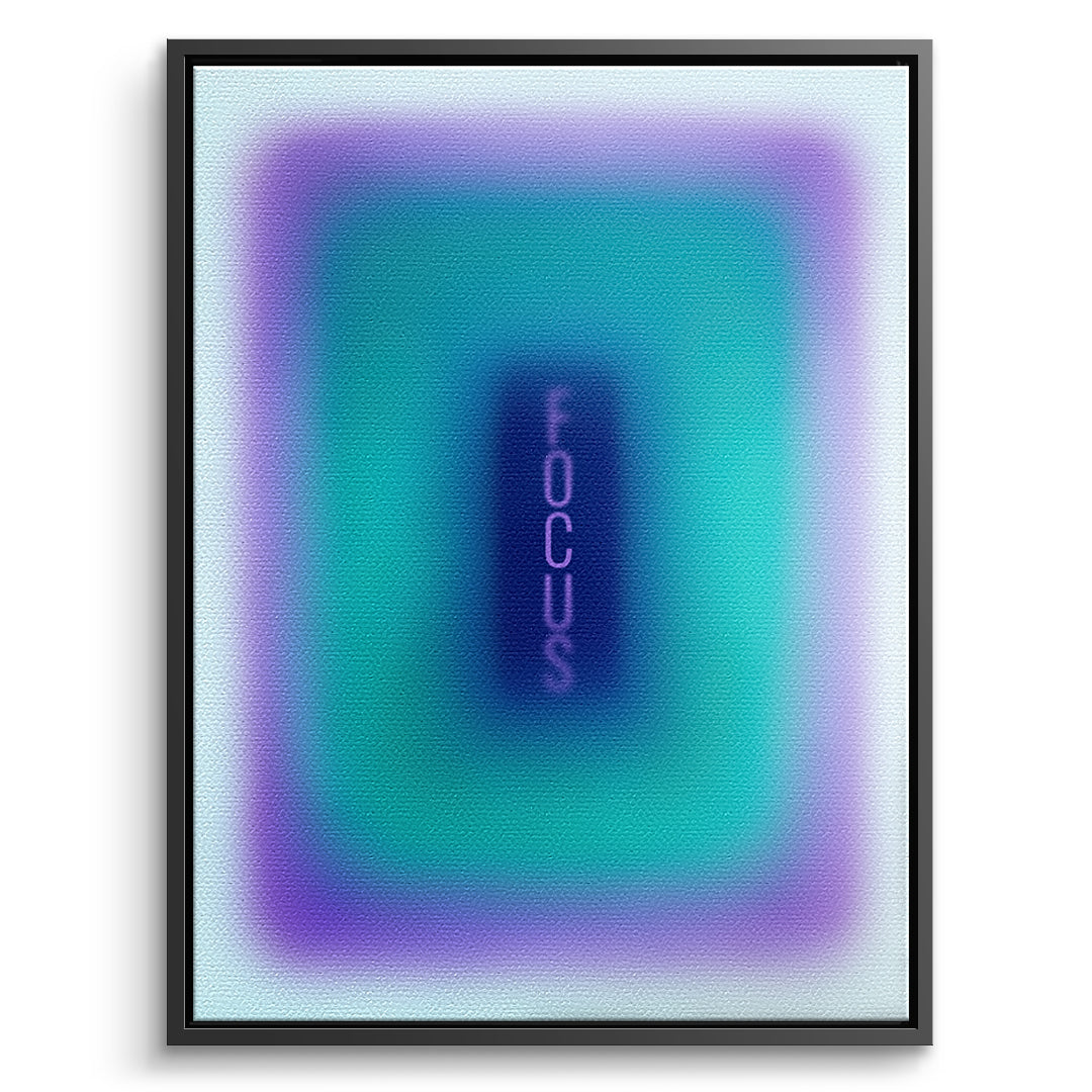 DOTCOMCANVAS Leinwandbild Focus Aura im schwarzen Premium-Rahmen