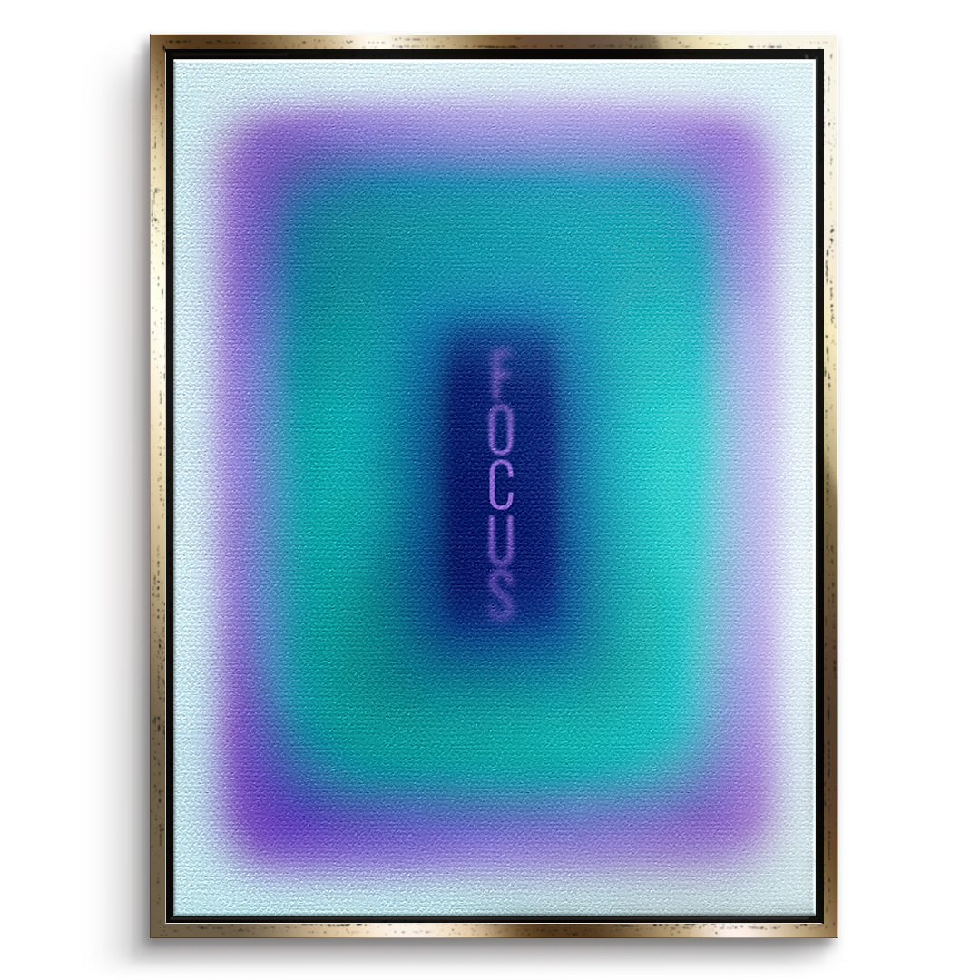 DOTCOMCANVAS Leinwandbild Focus Aura im goldenen Premium-Rahmen