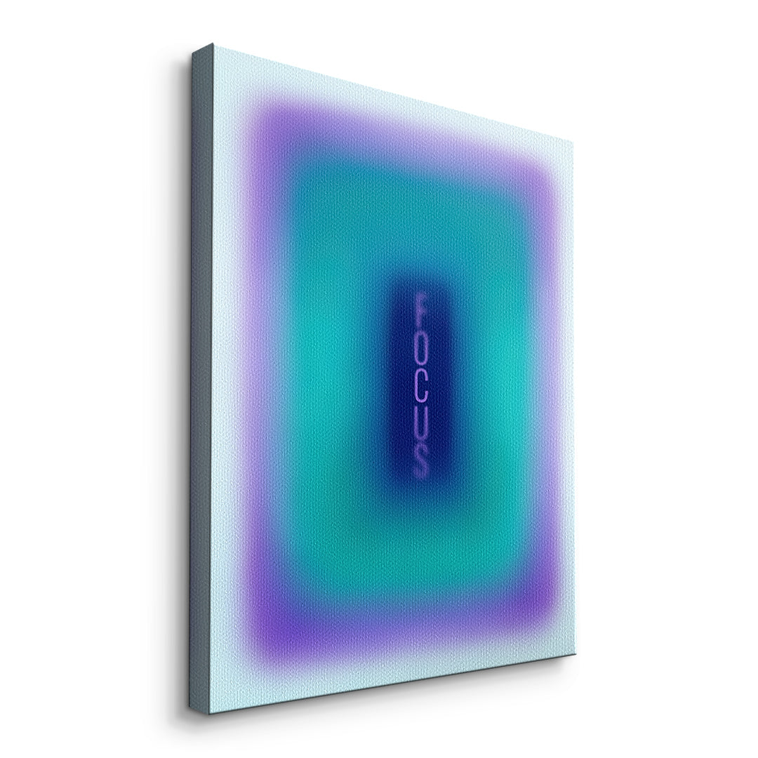 Seitenansicht des Leinwandbilds Focus Aura ohne Rahmen