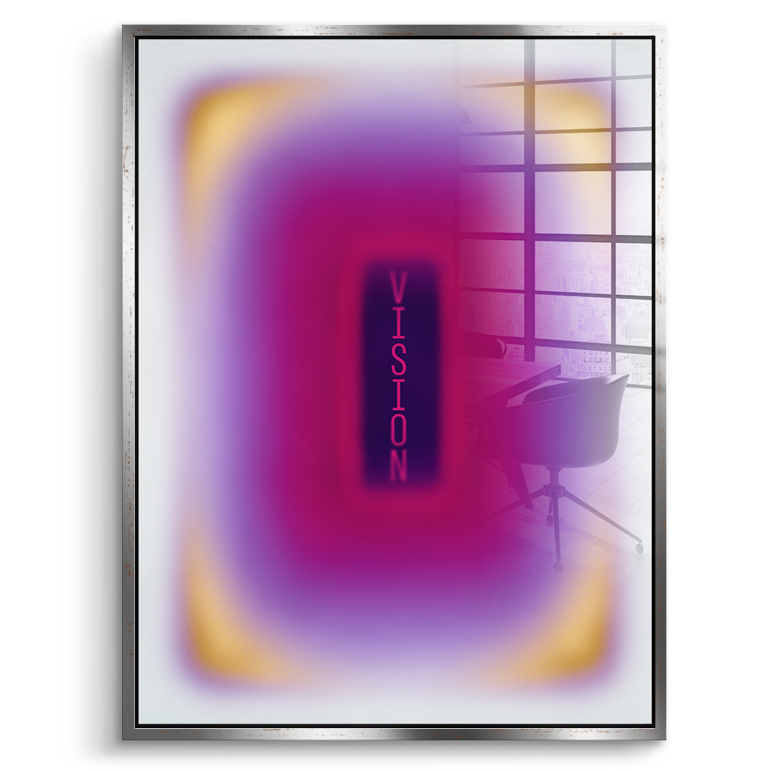 DOTCOMCANVAS Acrylglasbild Vision Aura im silbernen Premium-Rahmen