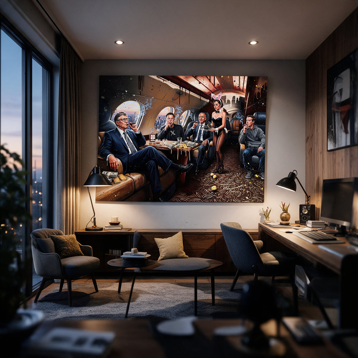Poster Jet Friends an der Wand eines modernen Wohnraums