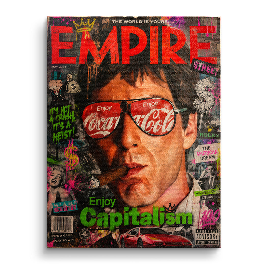 DOTCOMCANVAS Leinwandbild Enjoy Capitalism Empire ohne Rahmen