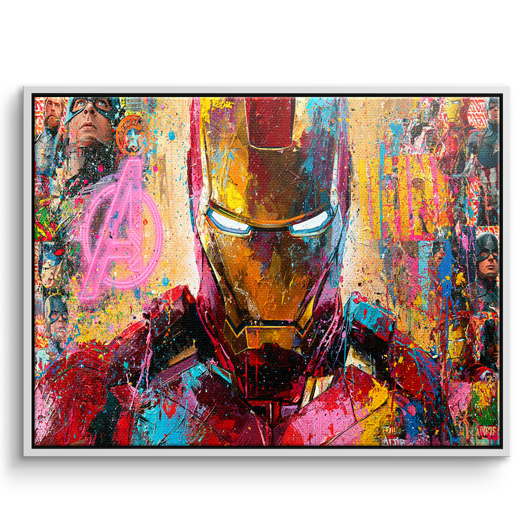 DOTCOMCANVAS Leinwandbild Iron Legend im weißen Premium-Rahmen