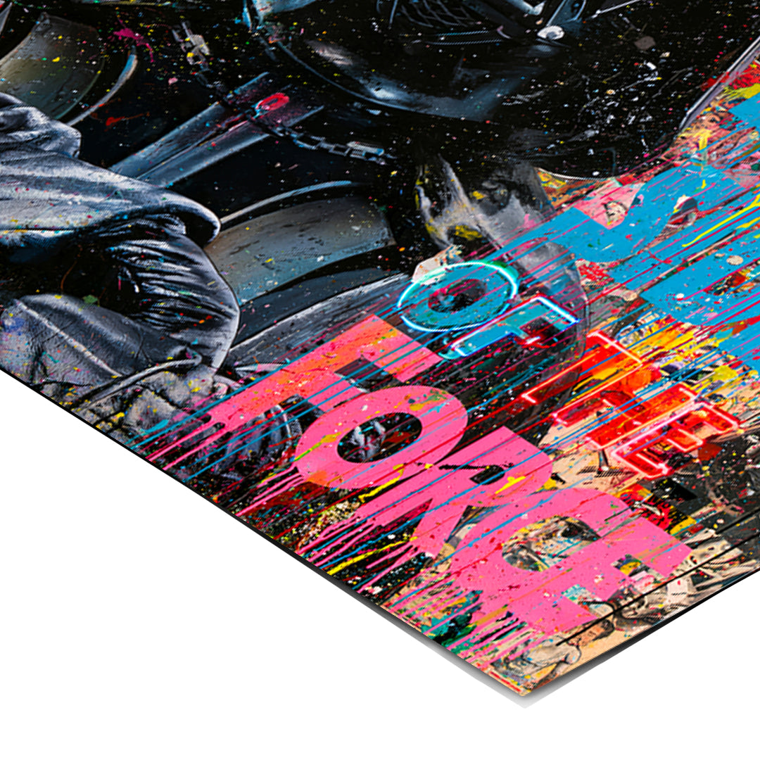 Eckdetail des Posters Dark Side Graffiti