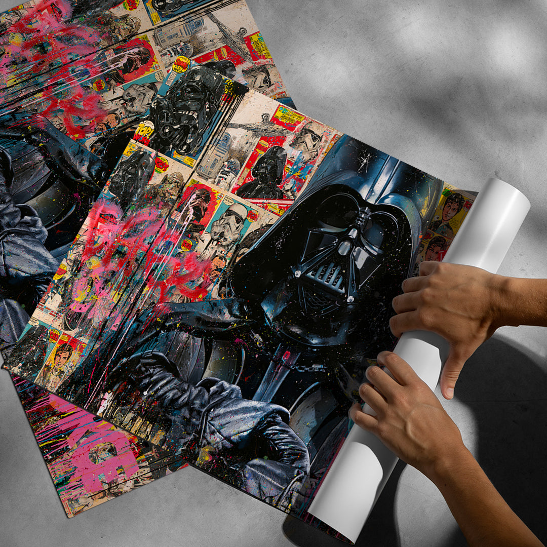 Aufgerolltes Poster Dark Side Graffiti
