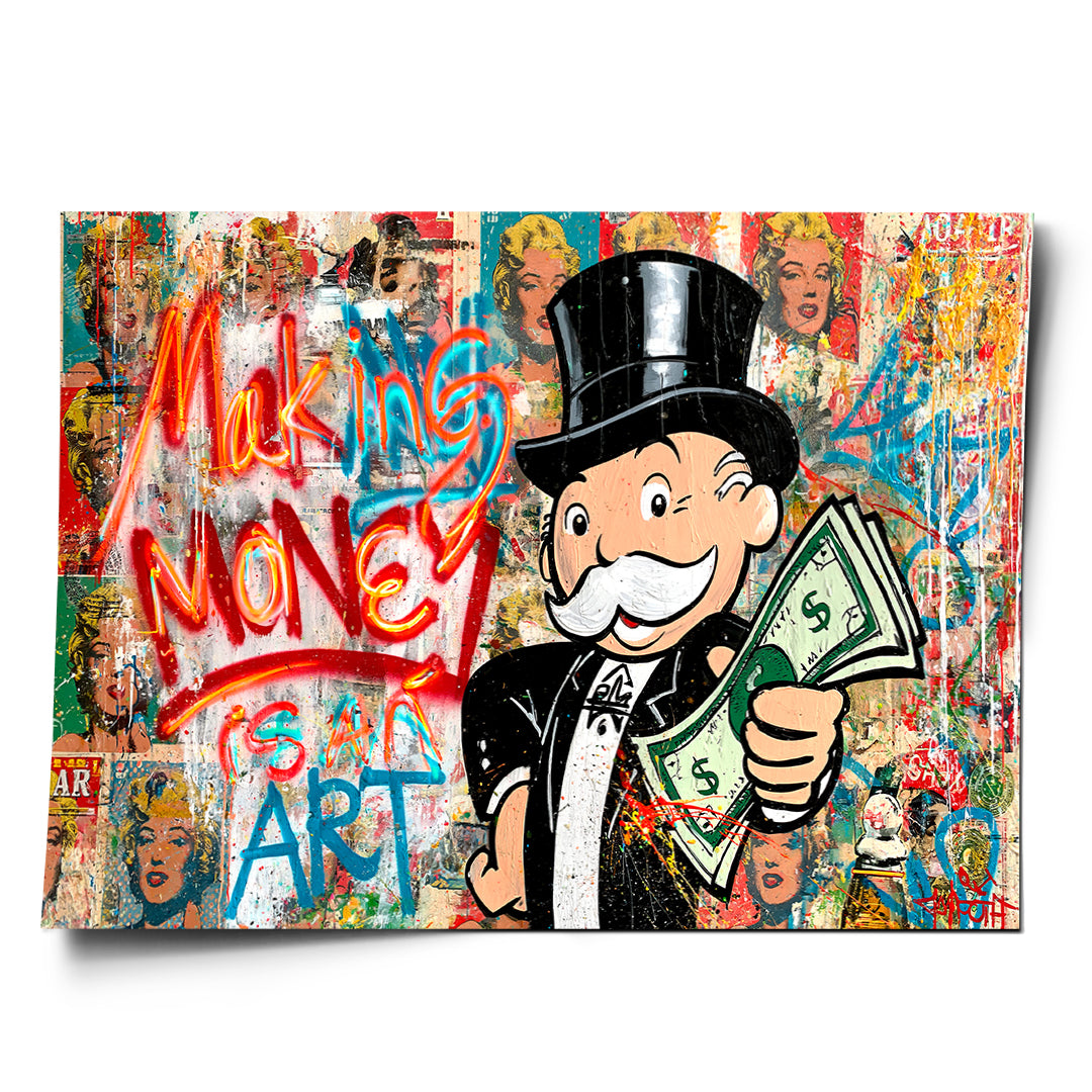 DOTCOMCANVAS Poster Making Money Is An Art Graffiti