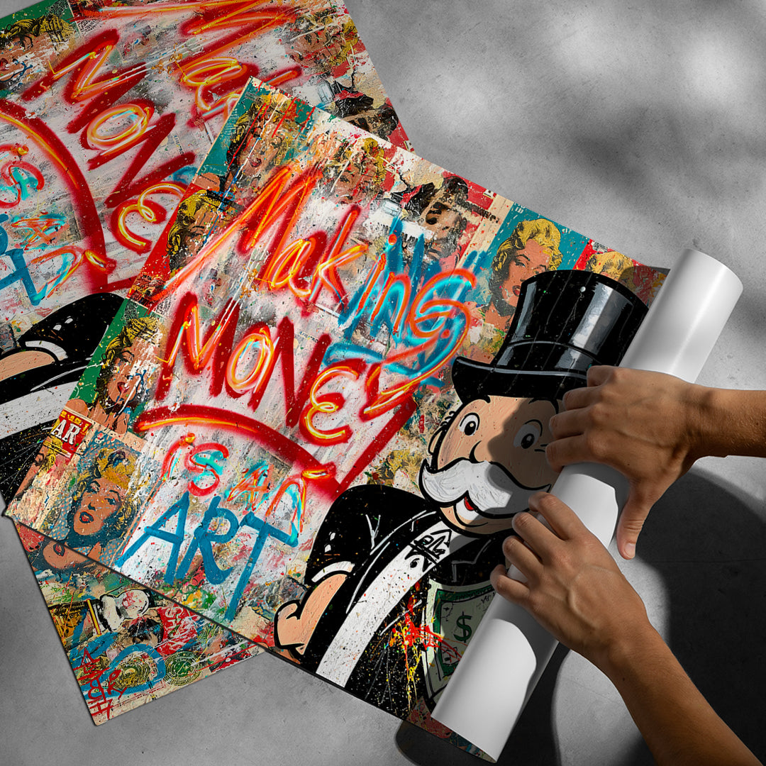 Aufgerolltes Poster Making Money Is An Art Graffiti