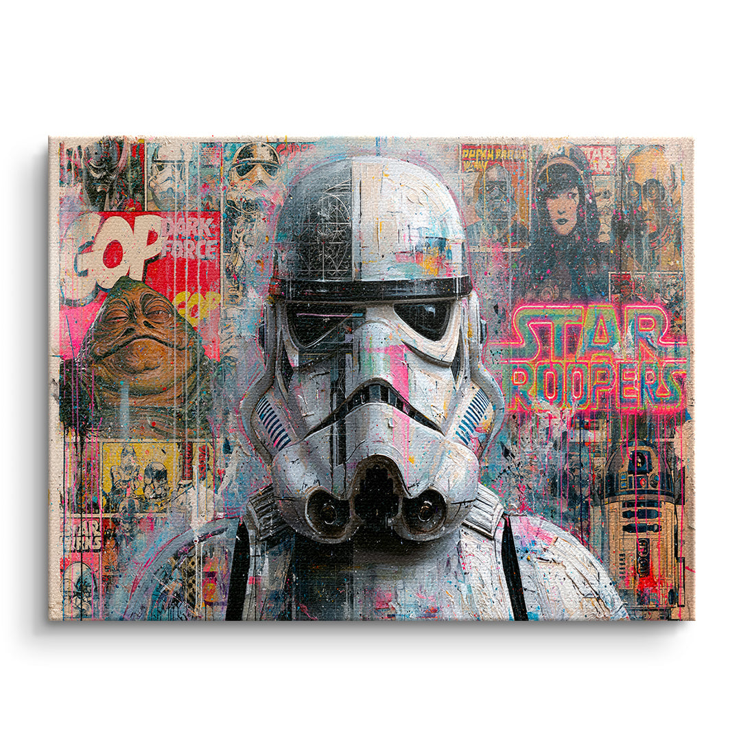 DOTCOMCANVAS Leinwandbild Neon Trooper ohne Rahmen