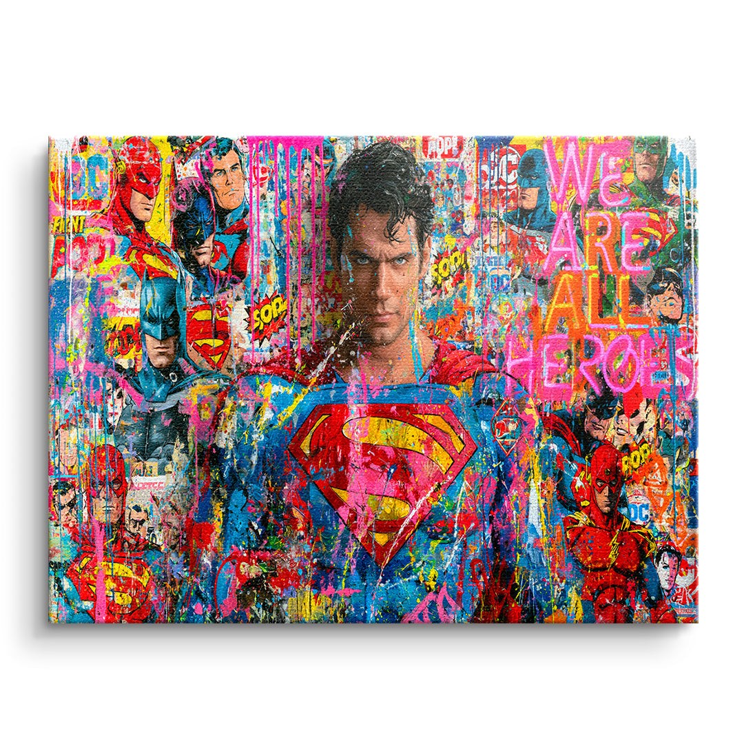 DOTCOMCANVAS Leinwandbild We Are All Heroes ohne Rahmen