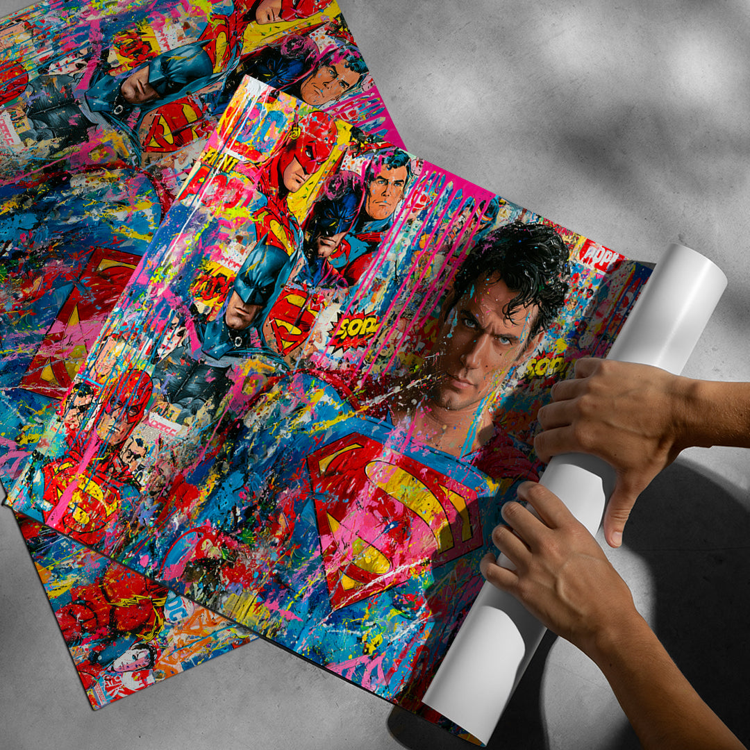 Aufgerolltes Poster We Are All Heroes