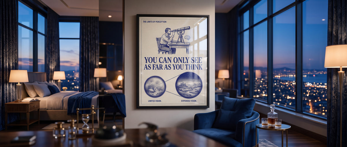 Acrylglasbild See As Far As You Think Website Banner