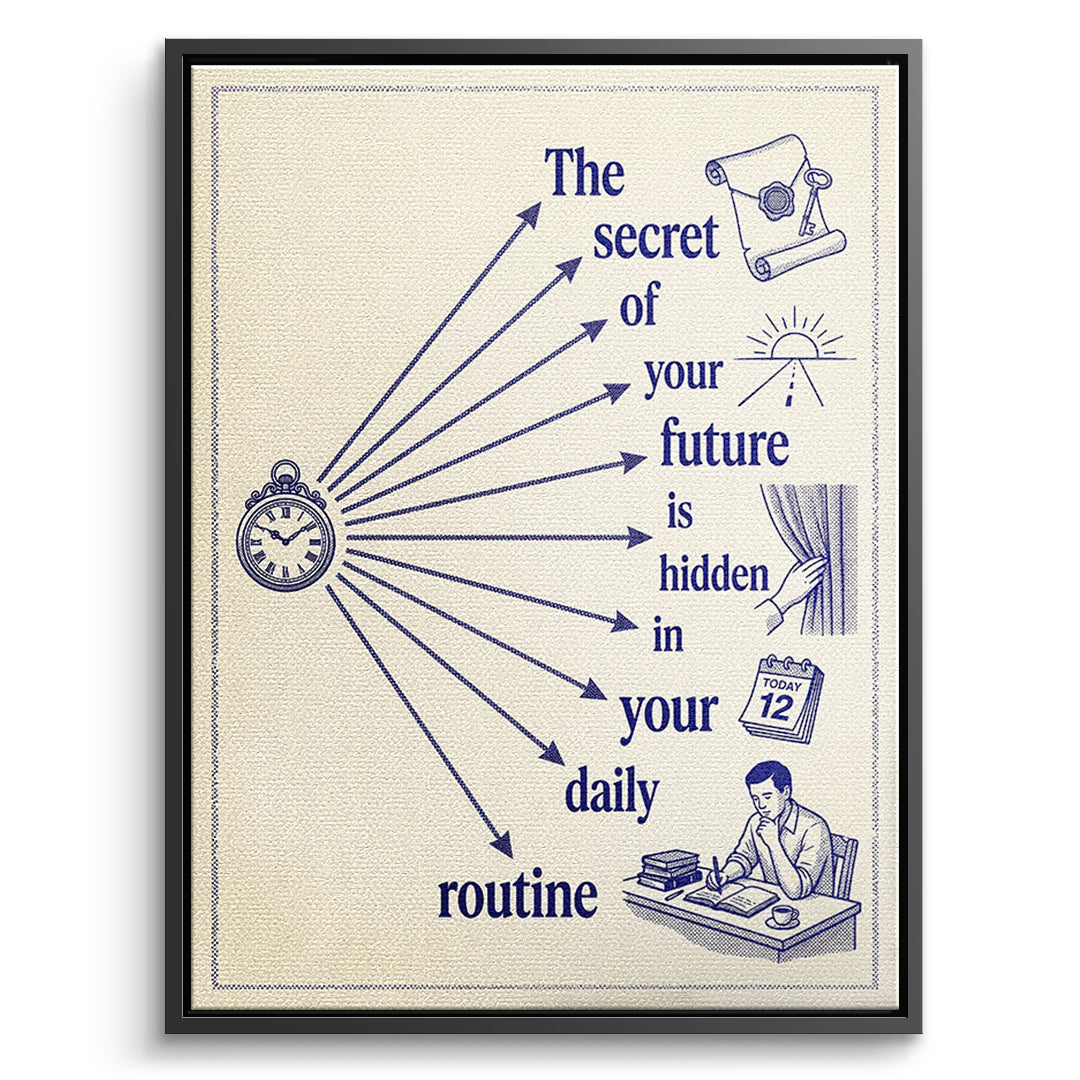 DOTCOMCANVAS Leinwandbild Hidden In Your Daily Routine im schwarzen Premium-Rahmen