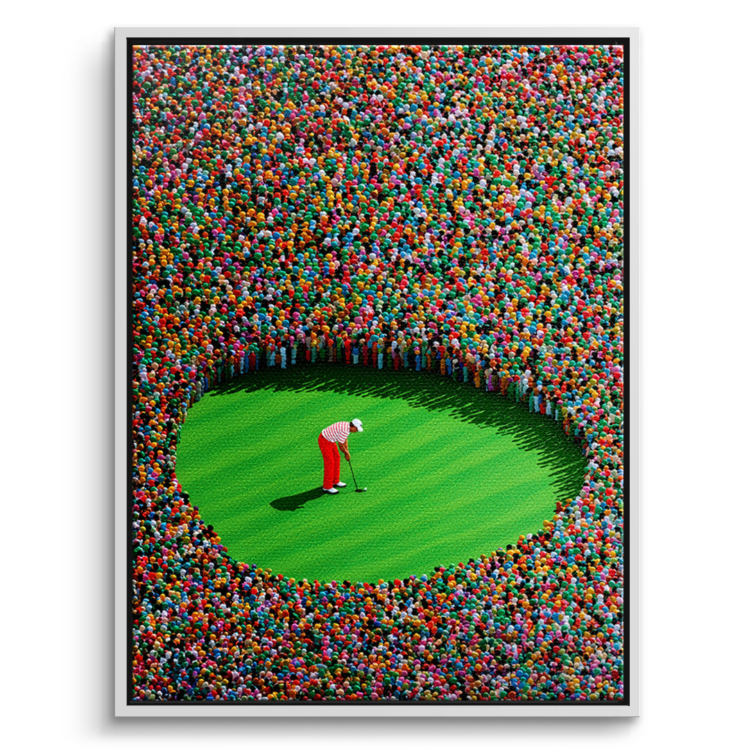 DOTCOMCANVAS Leinwandbild The Final Putt im weißen Premium-Rahmen