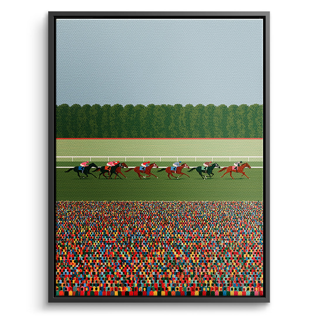 DOTCOMCANVAS Leinwandbild Race Day im schwarzen Premium-Rahmen